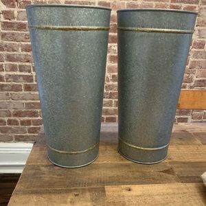 Hearth and Hand Galvanized Metal Vases